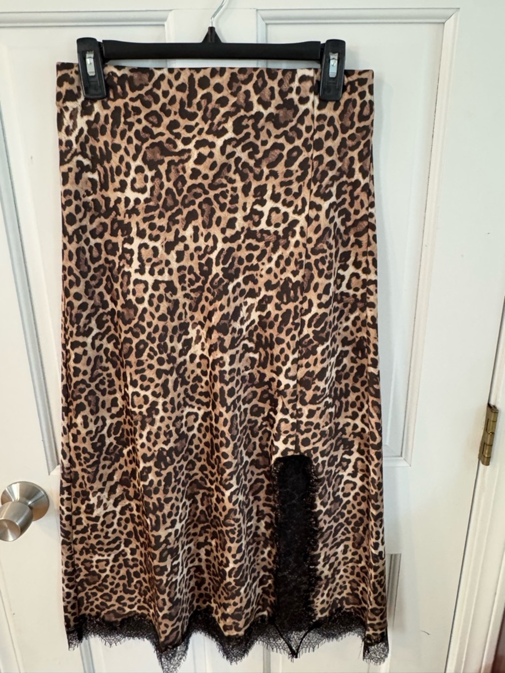 LOFT Leopard Print Midi Skirt